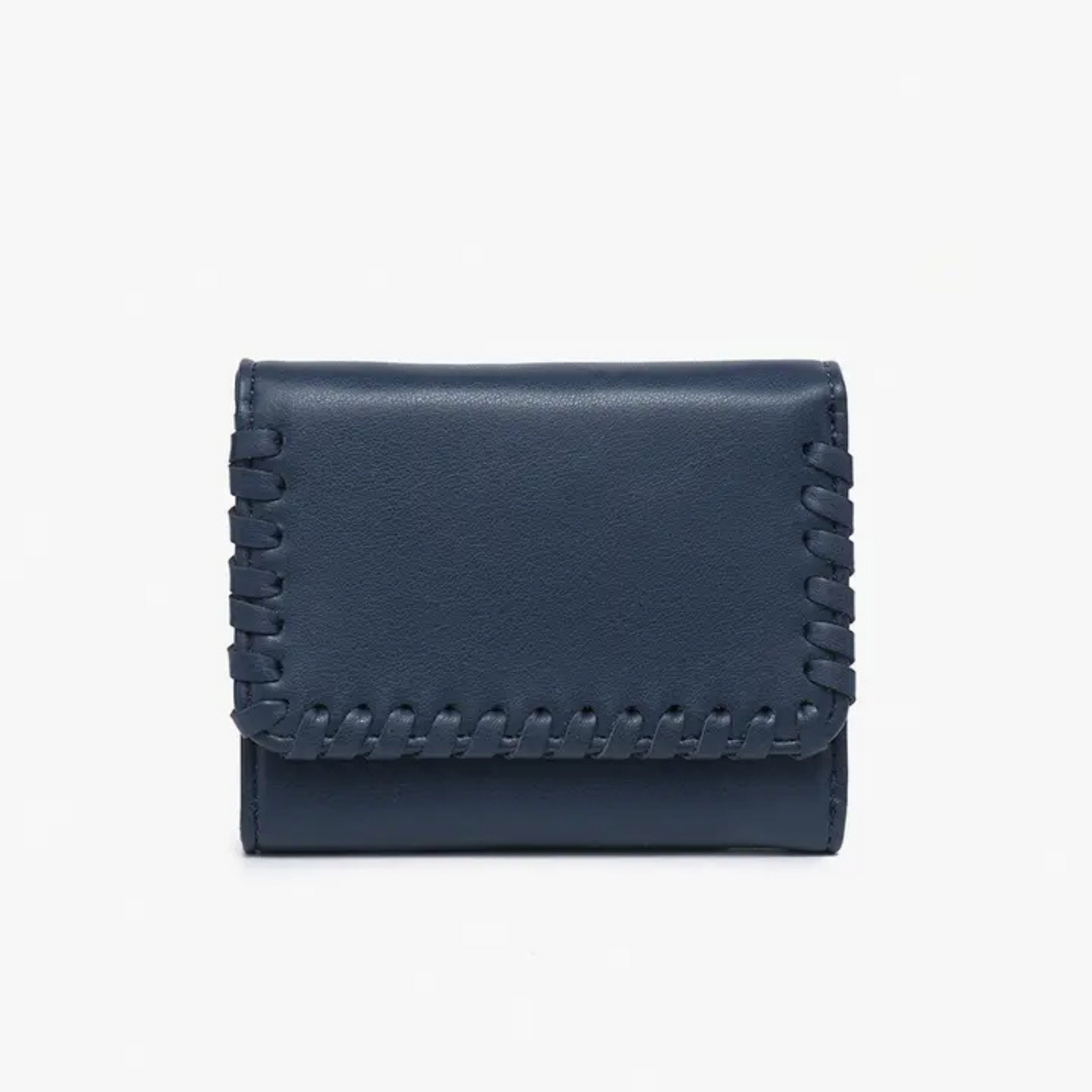 Logan Whipstitch Tri-Fold Wallet in blue