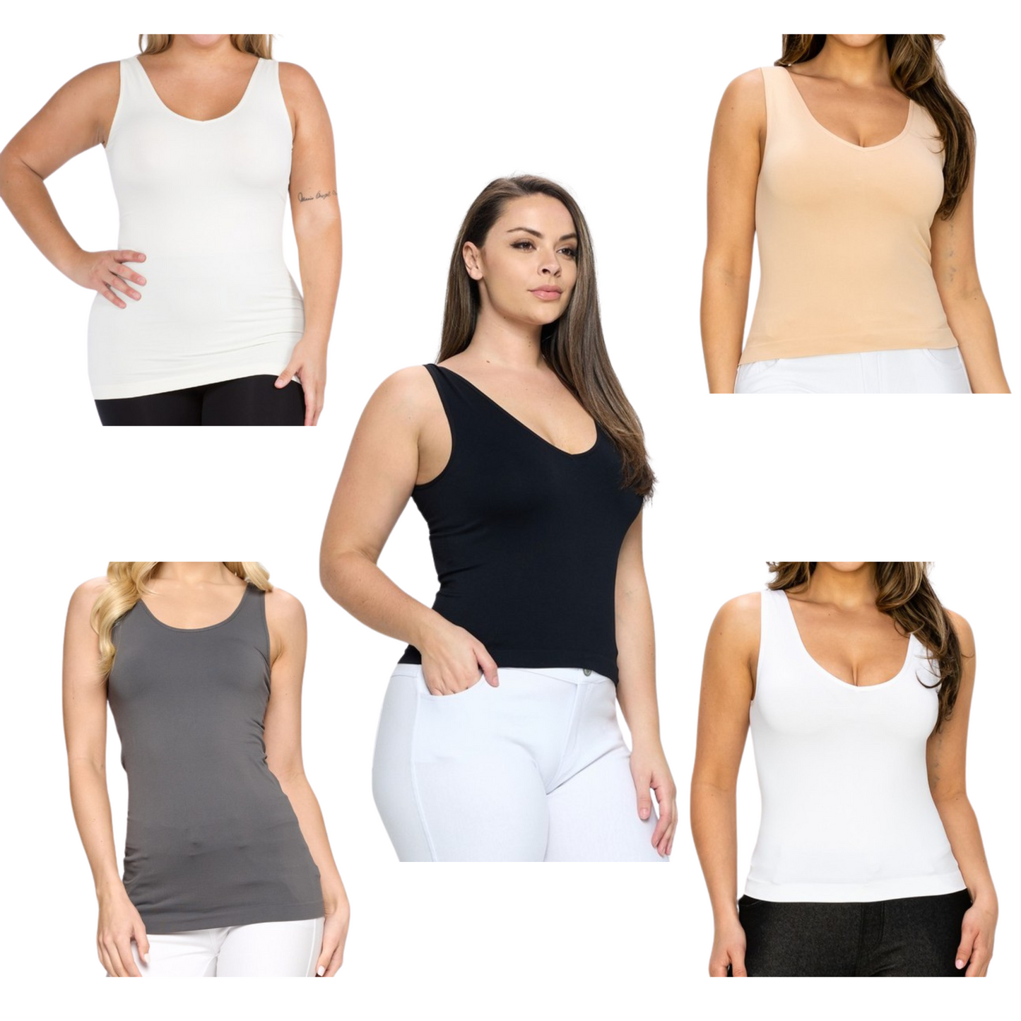 This Seamless Tank Top is the perfect fashion staple for any wardrobe. Constructed from butter soft material and featuring a variety of colors, this tank top is guaranteed to provide a comfortable fit that flatters everyone. One size fit most.