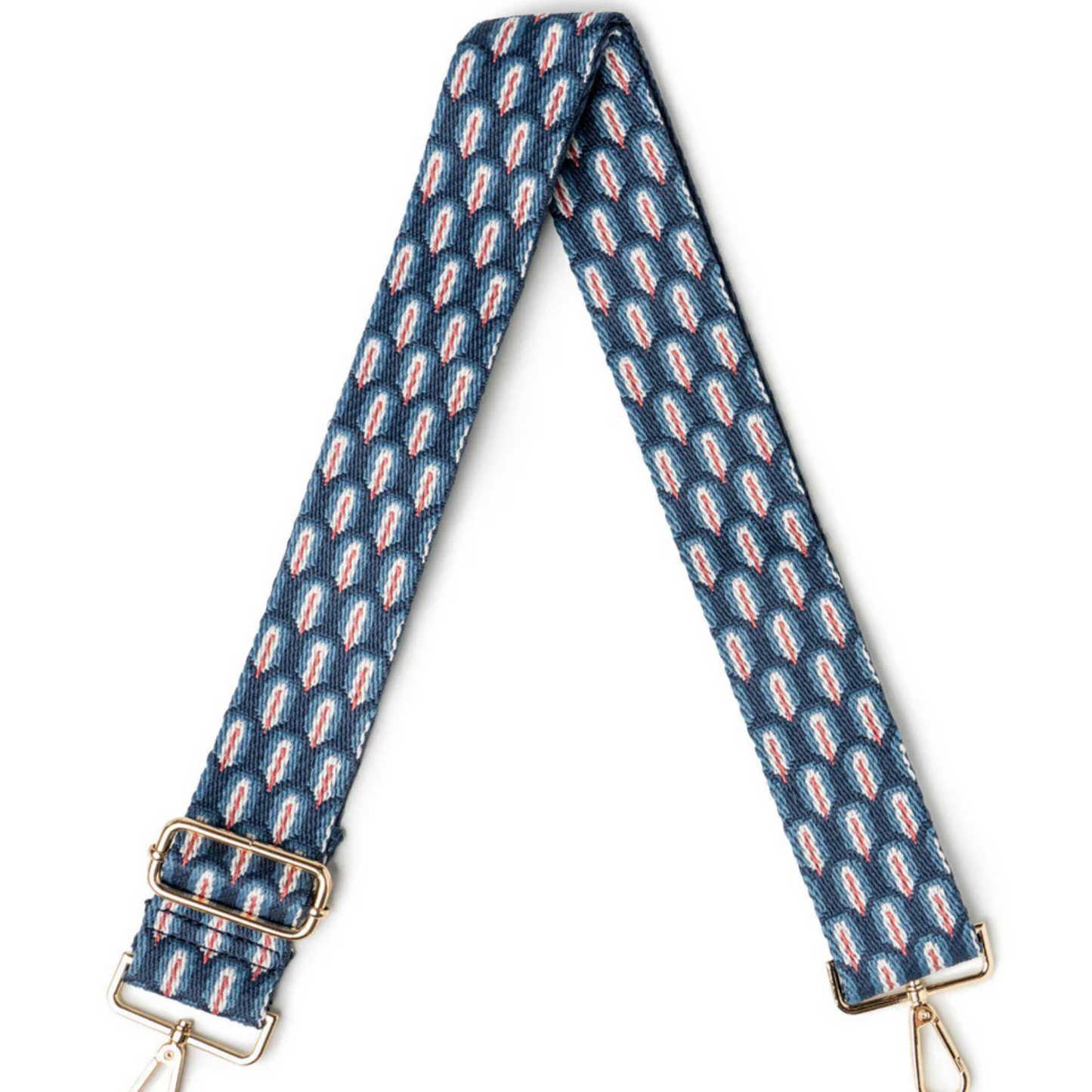 Kedzie interchangeable purse strap in abstract print