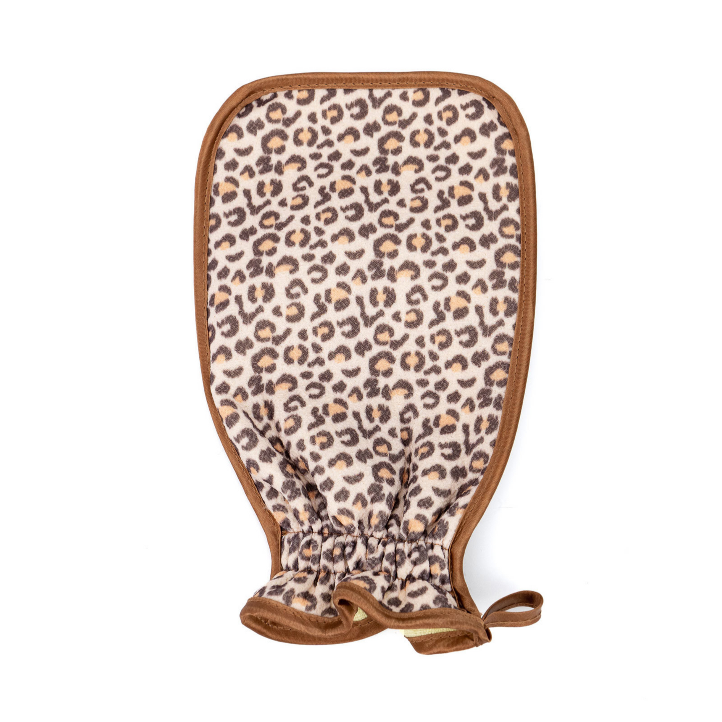 animal print exfoliating mitt
