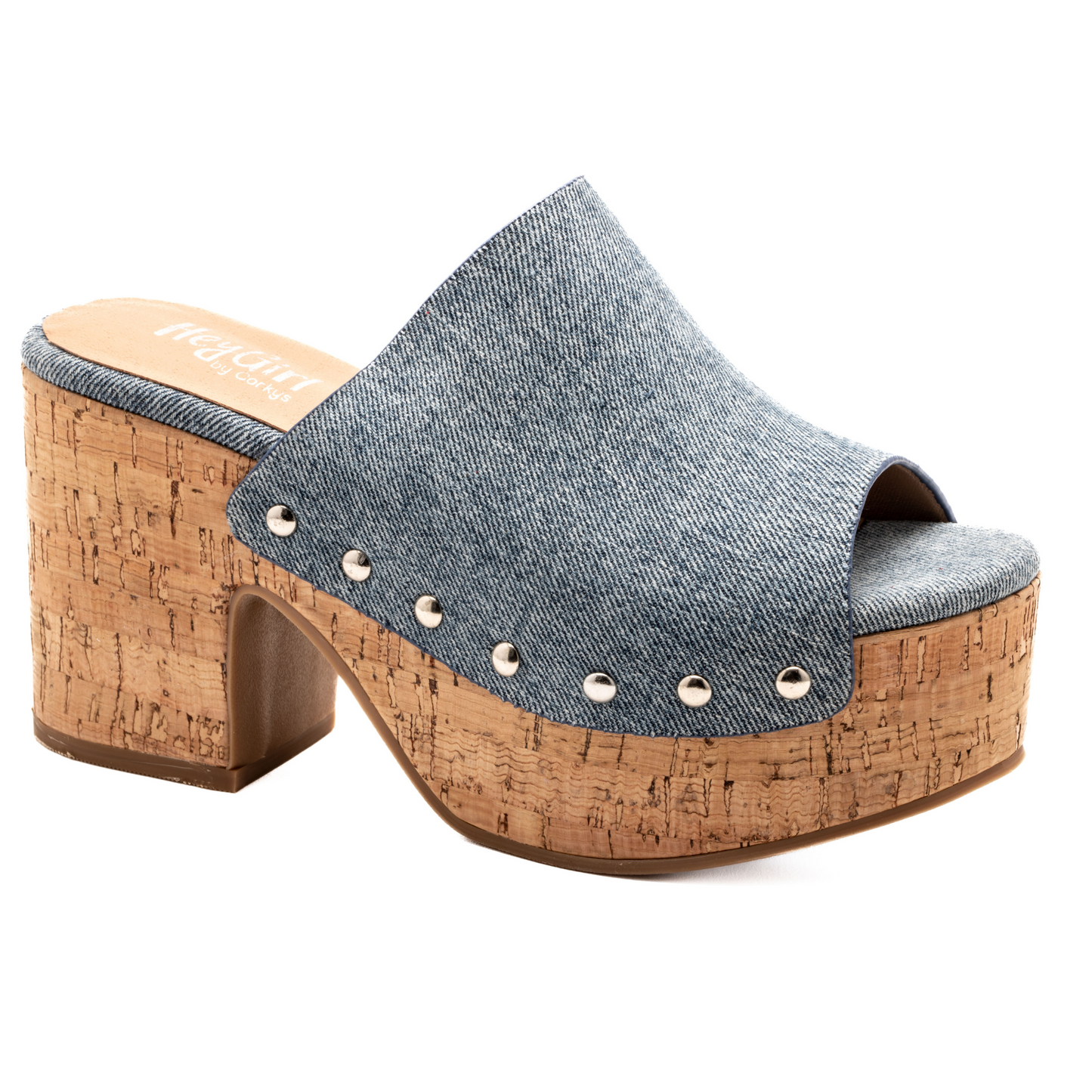 Bada Bing wedge sandal in blue denim