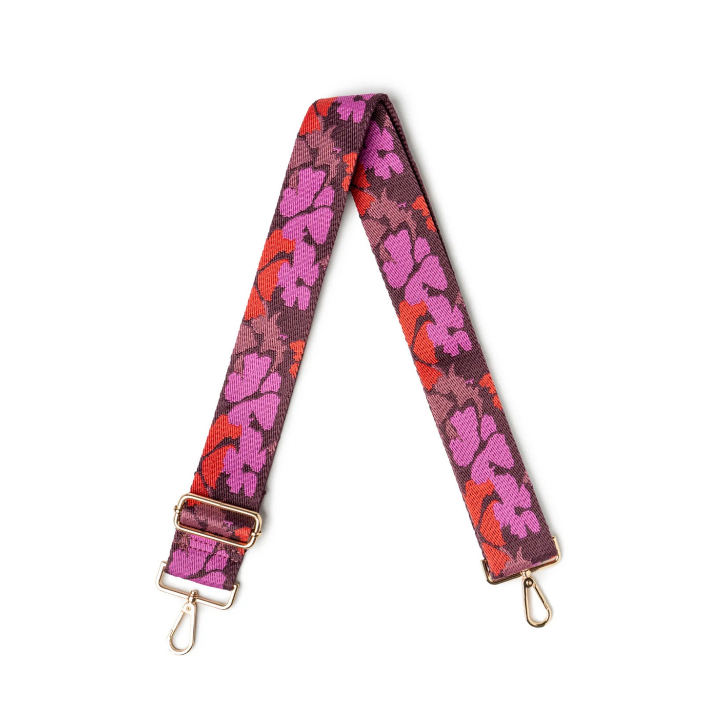 Kedzie interchangeable purse strap in large flower print