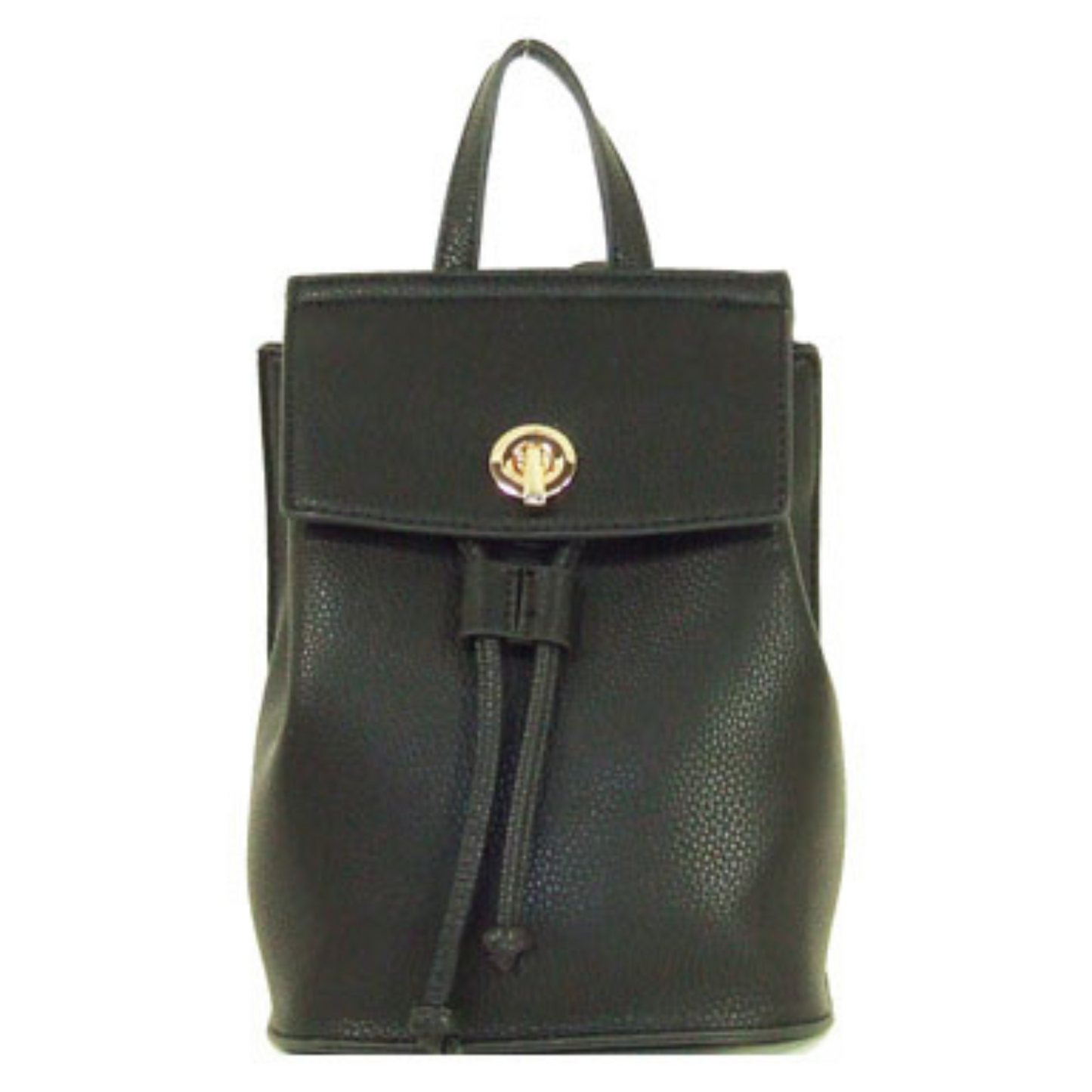 Leather backpack in black