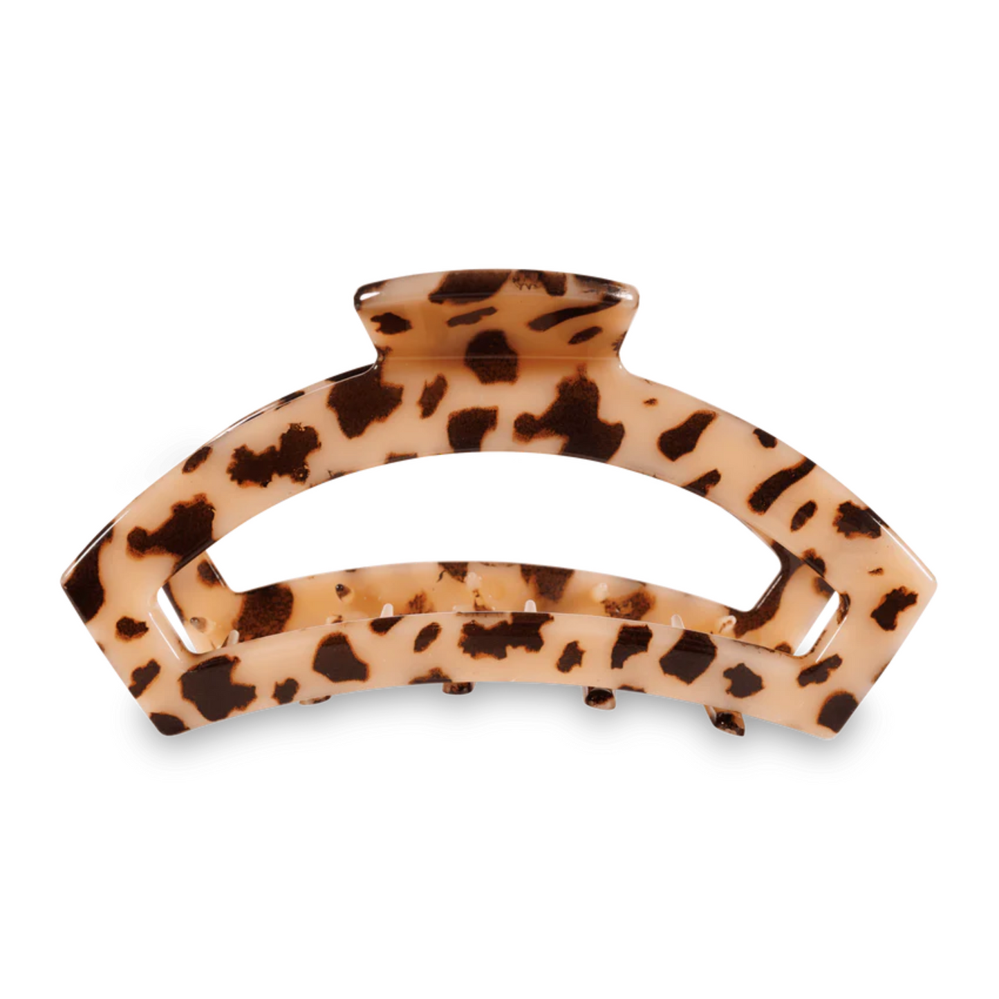 Medium open hair clip in blonde tortoise
