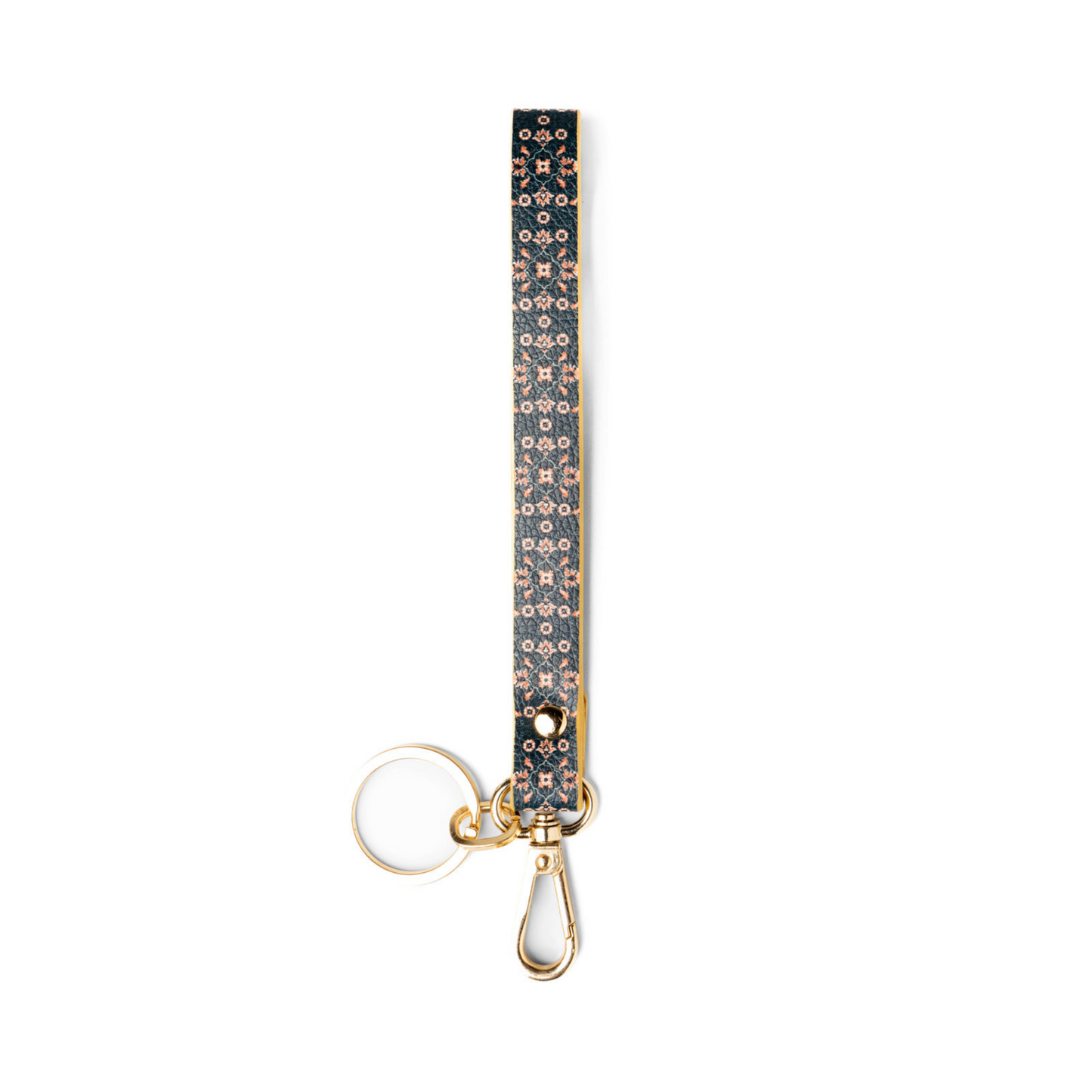 Blue floral eclipse interchangeable wristlet strap