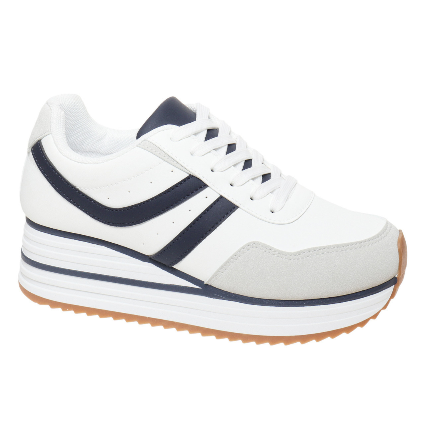 The Brenna-2 sneaker from Outwards combines classic navy and white styling with modern comfort. This versatile low-top design transitions seamlessly from casual everyday wear to weekend adventures. The crisp color blocking offers timeless appeal, while the durable construction ensures lasting wear. Perfect for anyone seeking a reliable, stylish sneaker that complements any wardrobe.