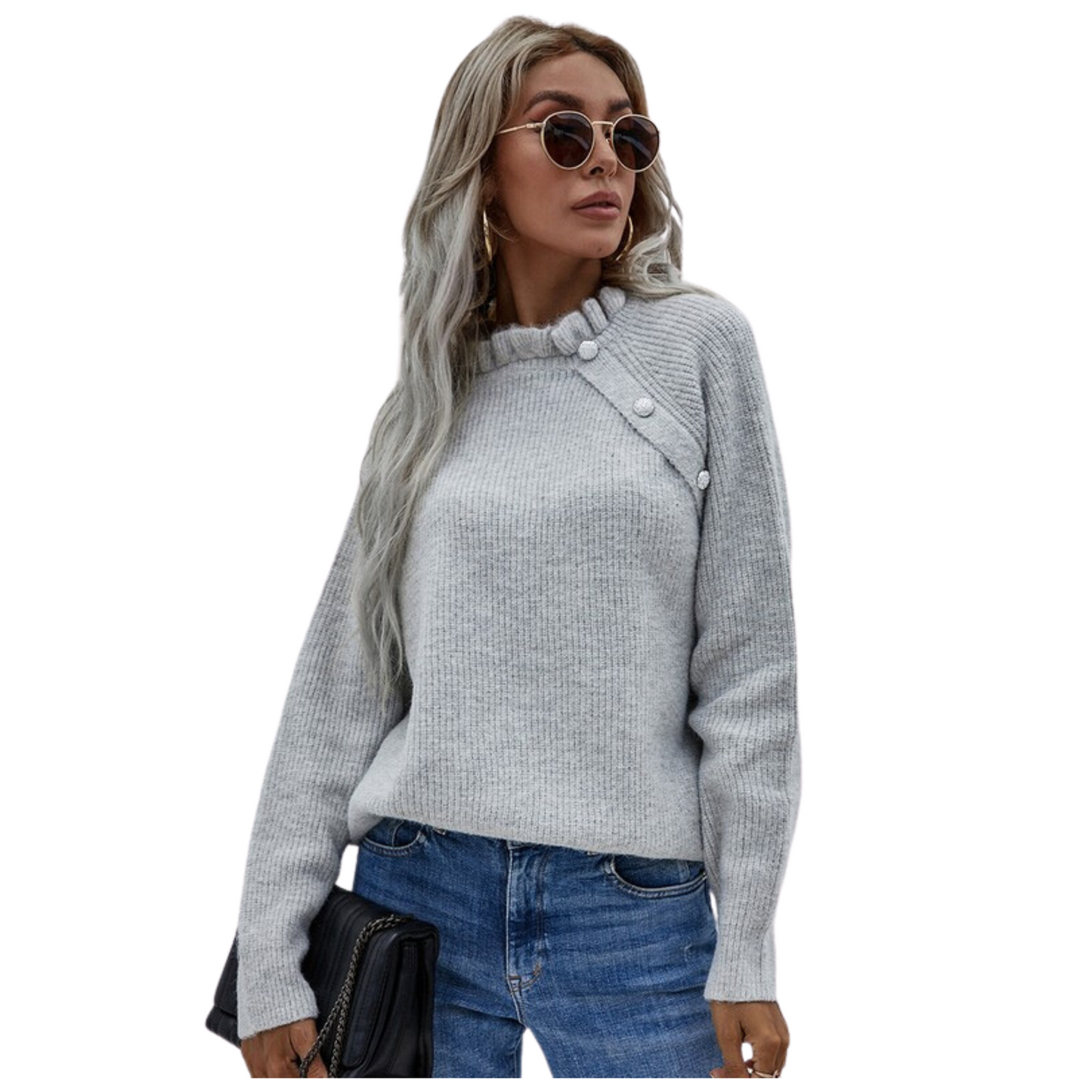 This Casual Knit Sweater is a versatile addition to any wardrobe. Its classic grey color easily pairs with any outfit and is sure to become a staple in your wardrobe. Crafted from high quality, durable fabric, you'll love the cozy feel and timeless style this sweater provides.