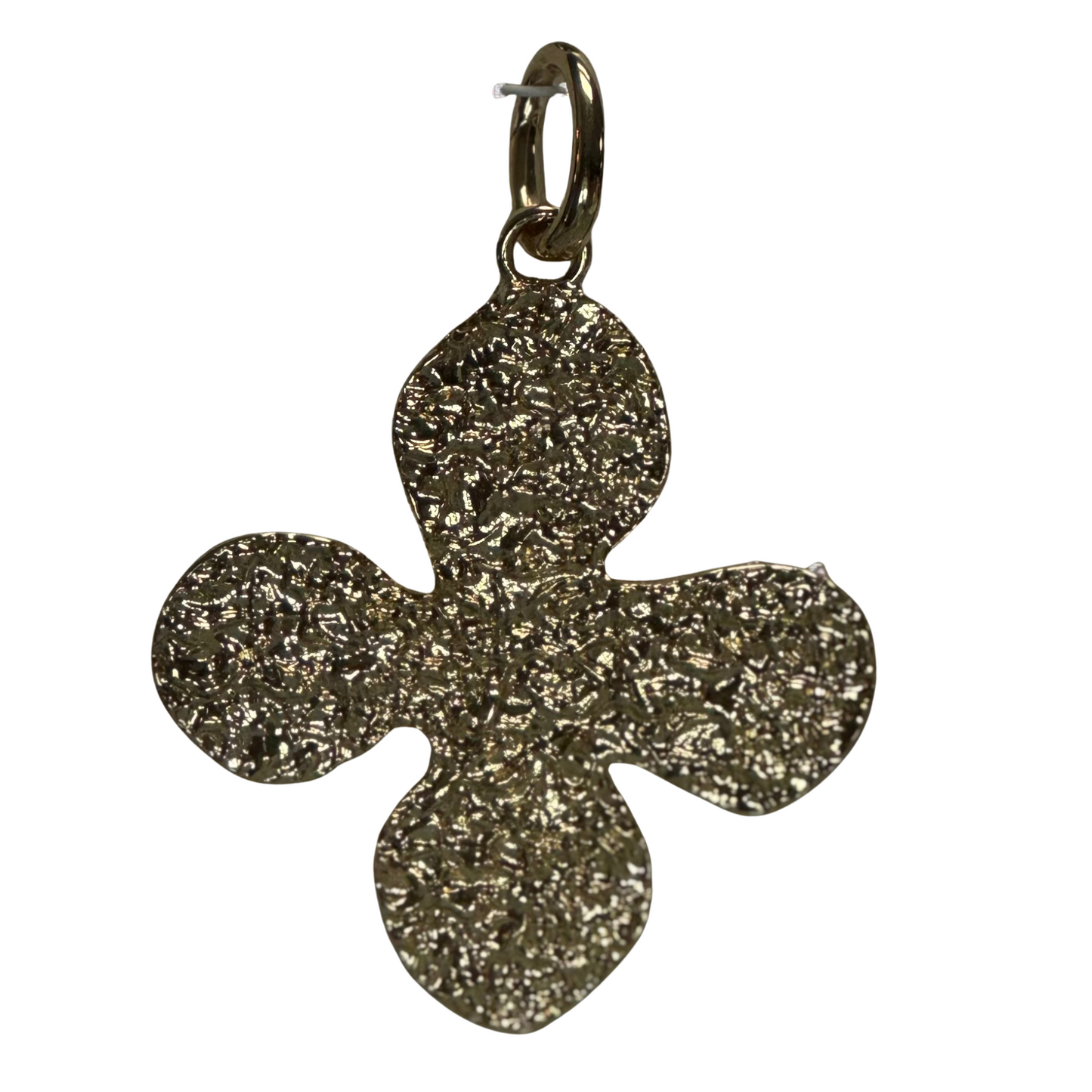 Gold Clover charm for scarf necklace