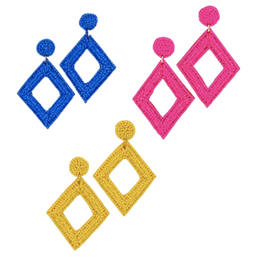 Beaded Diamond Earrings