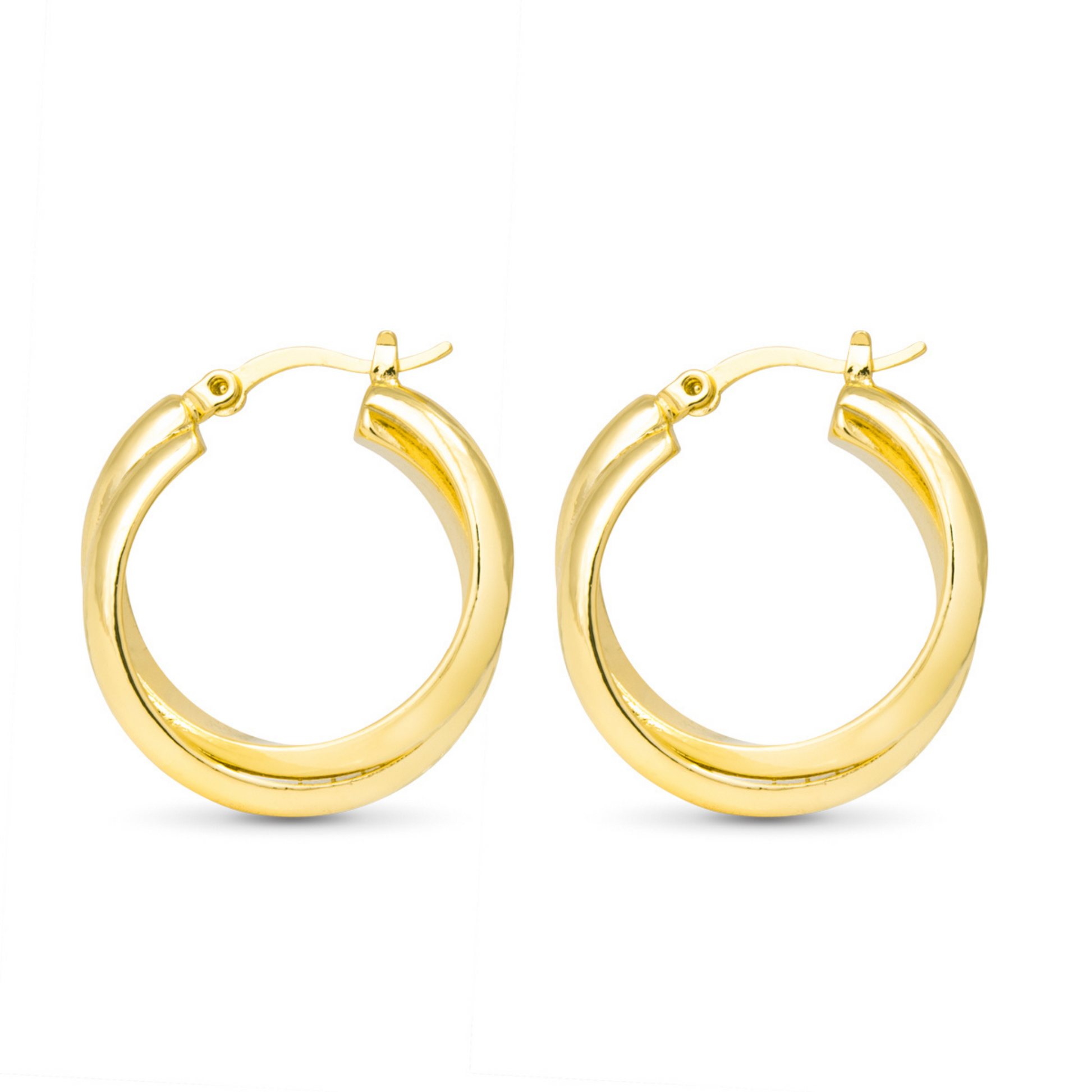 Crafted with elegant simplicity, the Diana Simple Twist Hoops by Amanda Blu are a must-have addition to any jewelry collection. Made of high-quality gold, these twisted hoop earrings exude a timeless appeal that can elevate any outfit. Perfect for any occasion, these hoops are a luxurious staple for modern fashionistas.