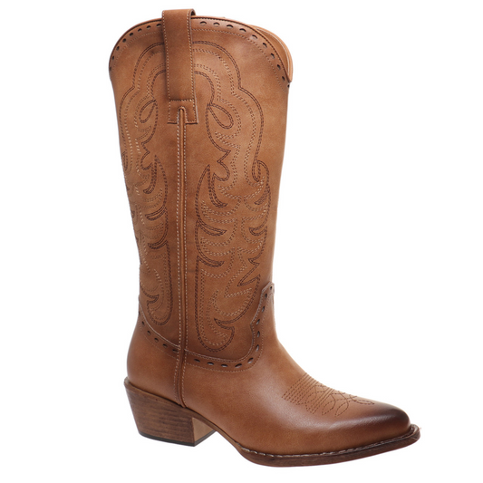 The Dixie-2 cowboy boot by Pierre Dumas features a subtle new tan color that offers versatile style for any wardrobe. Designed with a small heel, it delivers comfortable wear without sacrificing the classic Western appeal. Crafted with attention to detail, this boot combines both fashion and function, making it an expert choice for those seeking authentic cowboy boot style with everyday practicality.