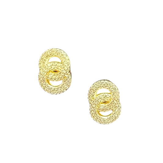 These elegant Double Circle Studs feature a unique double circle design with sparkling rhinestone accents. The gold stud earrings add a touch of luxury to any outfit. Made with high quality materials, these studs are sure to elevate your style.