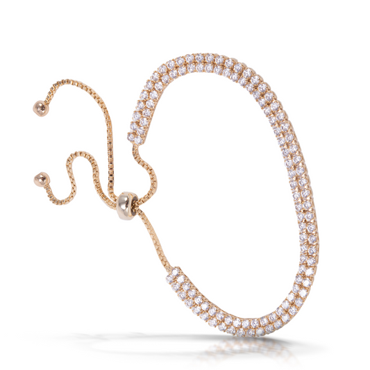Double Tennis Pull-Chord Bracelet
