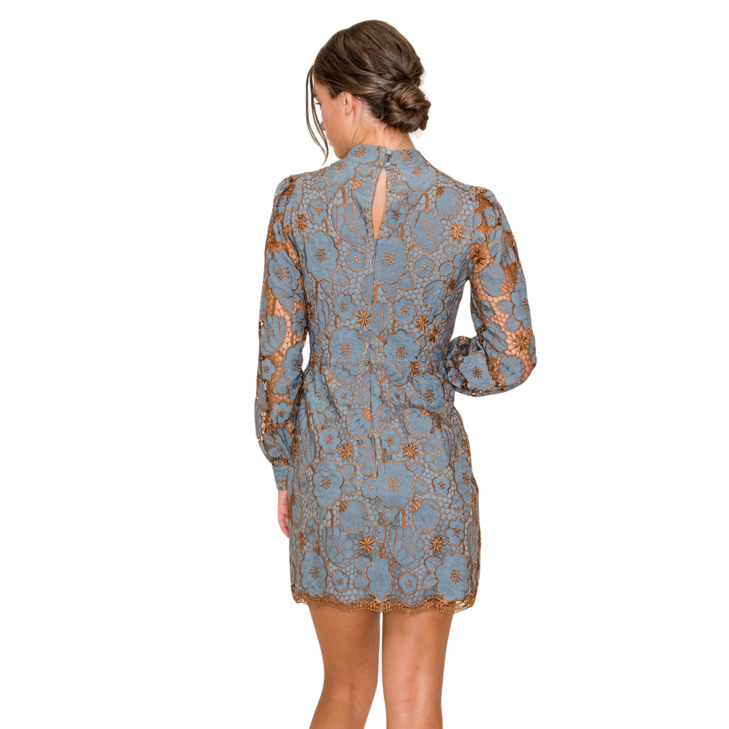 This Embroidered Long Sleeve Mini Dress by B.right & D.ark features a refined dusty blue hue and delicate embroidery that elevates its minimalist silhouette. Designed with full-length sleeves and a flattering mini length, it combines elegance with modern edge, making it perfect for occasions that require a sophisticated yet youthful look. The dress’s comfortable fit and subtle detailing ensure it transitions effortlessly from day to evening wear.