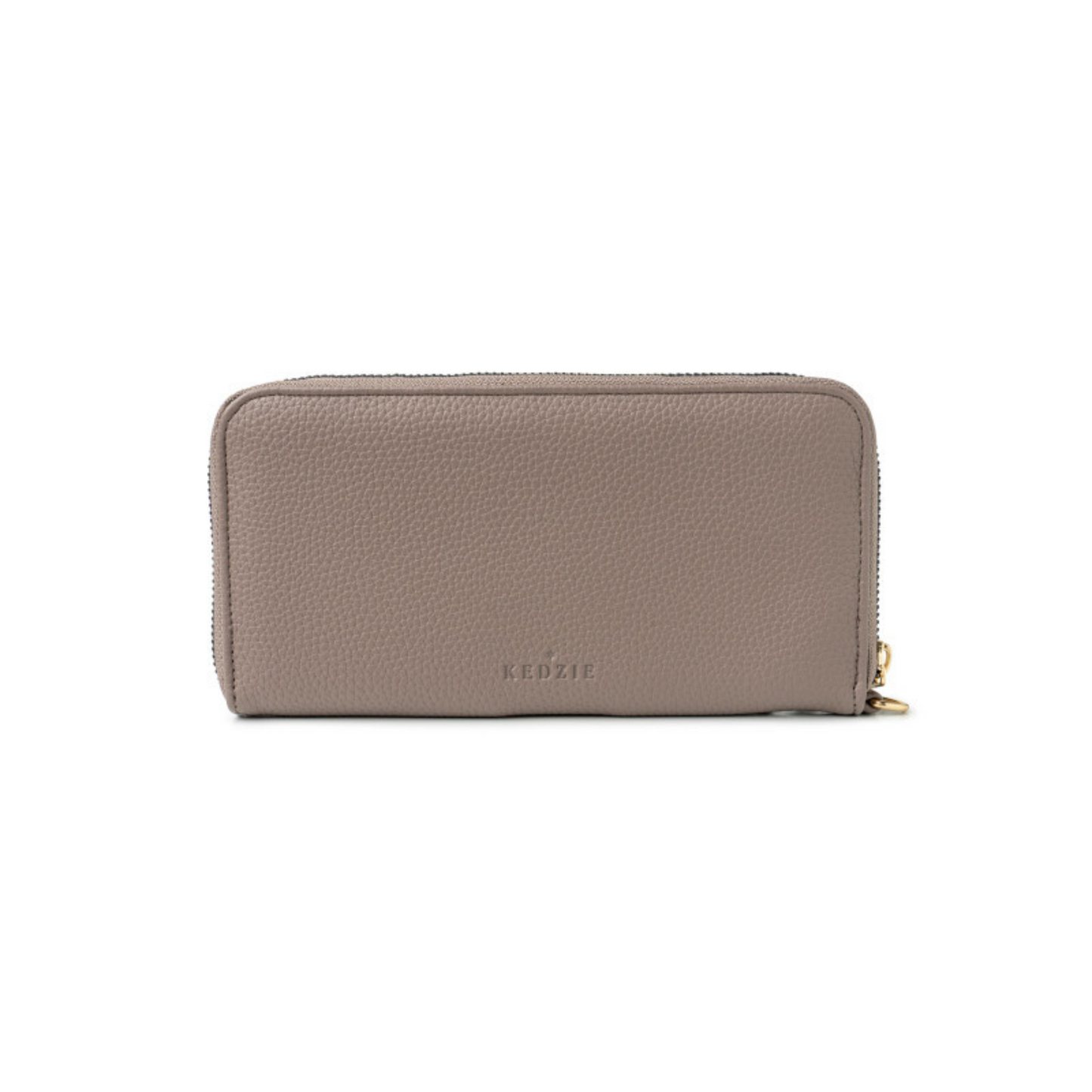 Eclipse crossbody clutch in taupe