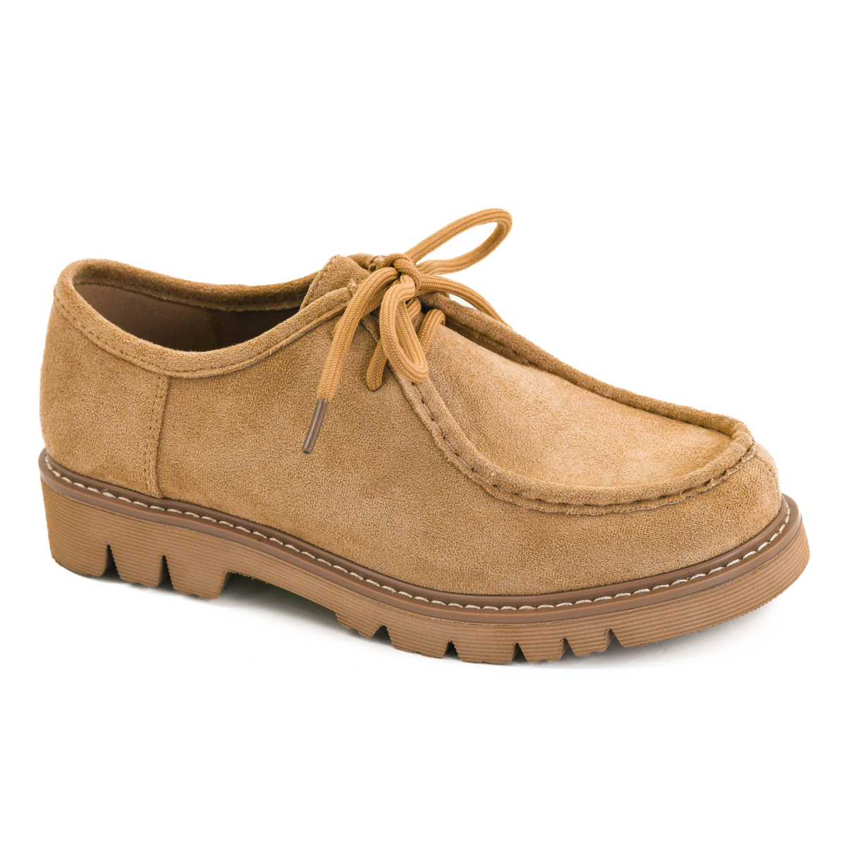 Step into comfort with the Fall For It, a sophisticated closed-toe shoe by Corkys. This warm camel-colored style effortlessly transitions from season to season, delivering both elegance and everyday wearability. Designed with Corkys' signature attention to detail, it features a supportive fit that keeps your feet comfortable through busy days. The versatile camel tone pairs beautifully with fall wardrobes and beyond, making it a smart addition to any shoe collection.