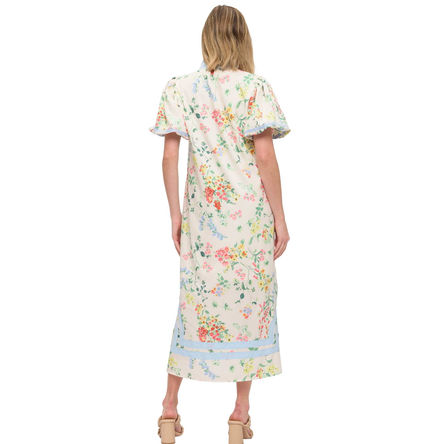 Embrace effortless elegance with this stunning Beeson River floral maxi dress. Featuring a timeless blue floral print, the flattering V-neckline and short sleeves create a breezy, sophisticated silhouette perfect for warm weather occasions. The flowing maxi length offers graceful movement and versatile styling—dress it up for events or down for casual outings. A wardrobe essential that combines comfort with timeless style.