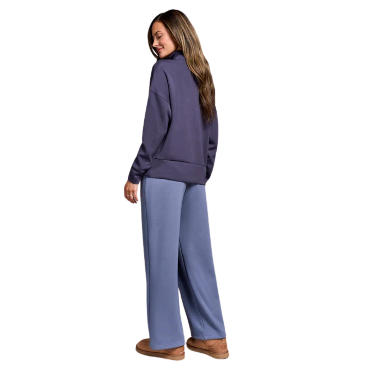 Elevate your wardrobe with the Techo Lux Drop Shoulder Knit Top by Tribal. Crafted from soft knit fabric, this navy top features a relaxed drop shoulder design for an effortlessly modern silhouette. The funnel neck adds a refined touch, combining comfort with sophistication. Ideal for layering or wearing solo, it offers versatility and contemporary style for the discerning wearer.