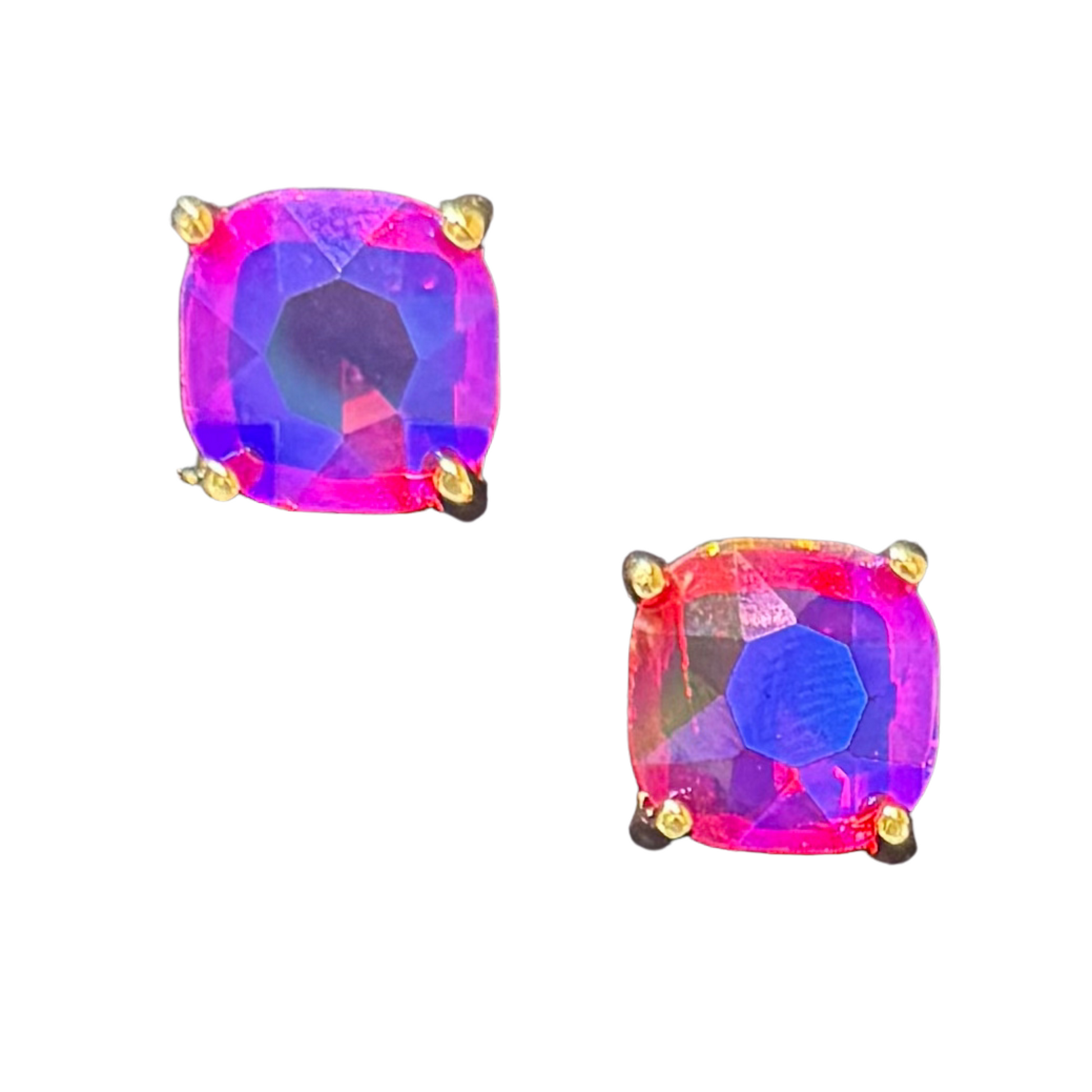 Large Rhinestone studs in fuchsia