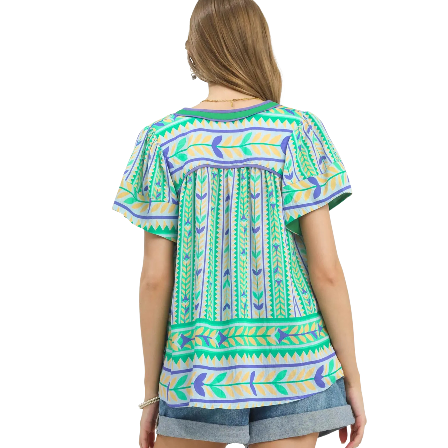 Short Sleeve V-Neck Top