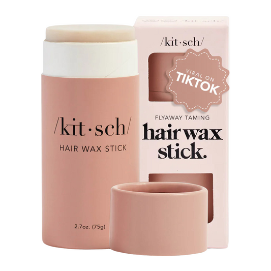 Introducing the Kitsch Hair Wax Slick Stick - the hassle-free solution to flyaways and frizz. Made with vegan waxes and plant-based ingredients, this clean formula provides maximum control for all-day styling. Say goodbye to bad hair days and hello to sleek, smooth locks.