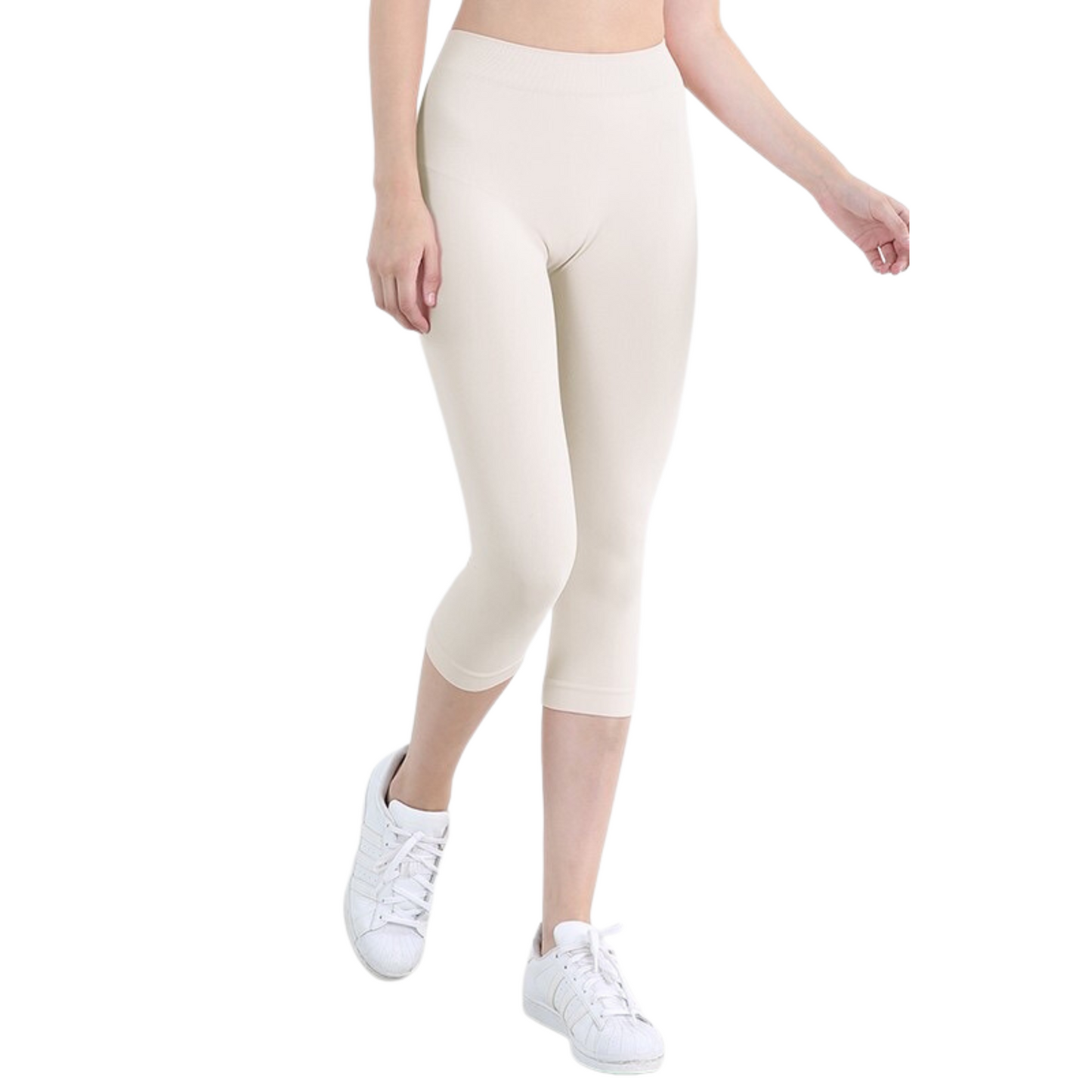 Nikibiki capri leggings in ivory