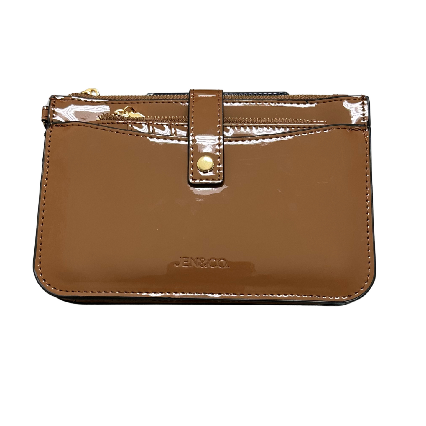 Jackie 2-in-1 wristlet in brown