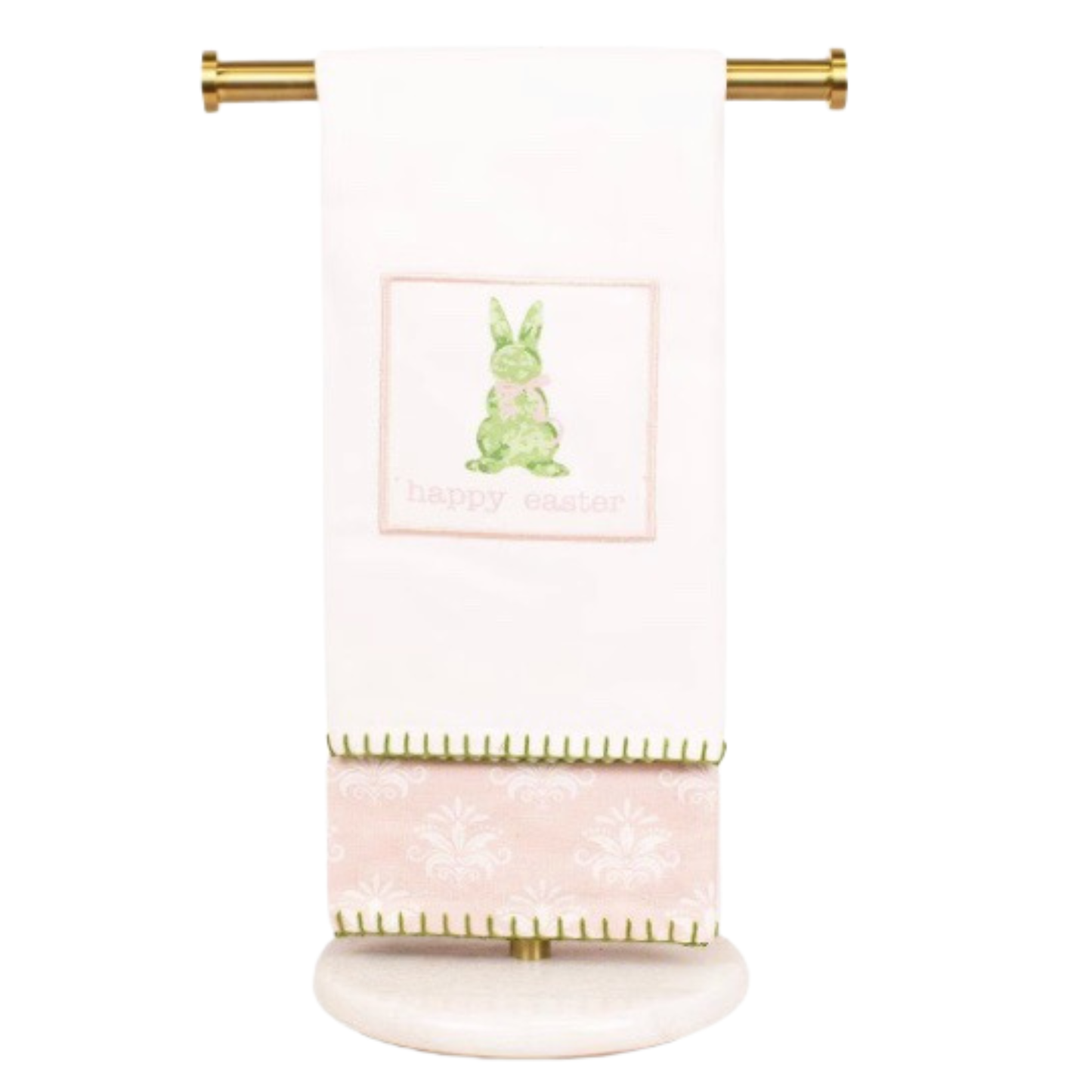 Elevate your spring décor with this charming set of two hand towels from The Royal Standard. Each towel features an adorable bunny accent design, perfect for adding a festive touch to your bathroom during Easter and beyond. Crafted with attention to detail, these towels combine functionality with decorative appeal, making them ideal for guest bathrooms or seasonal displays. The Kiara Boxwood pattern brings a sophisticated yet playful element to any space, while maintaining the quality and durability you exp