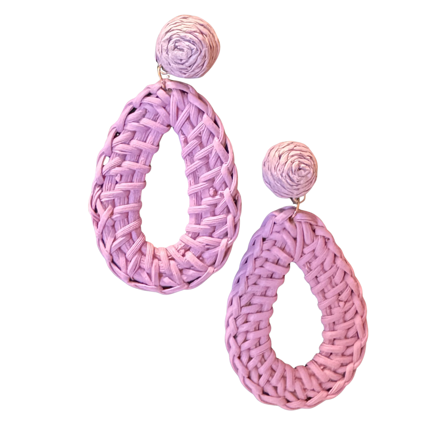 Teardrop Hoop Earrings in lavender