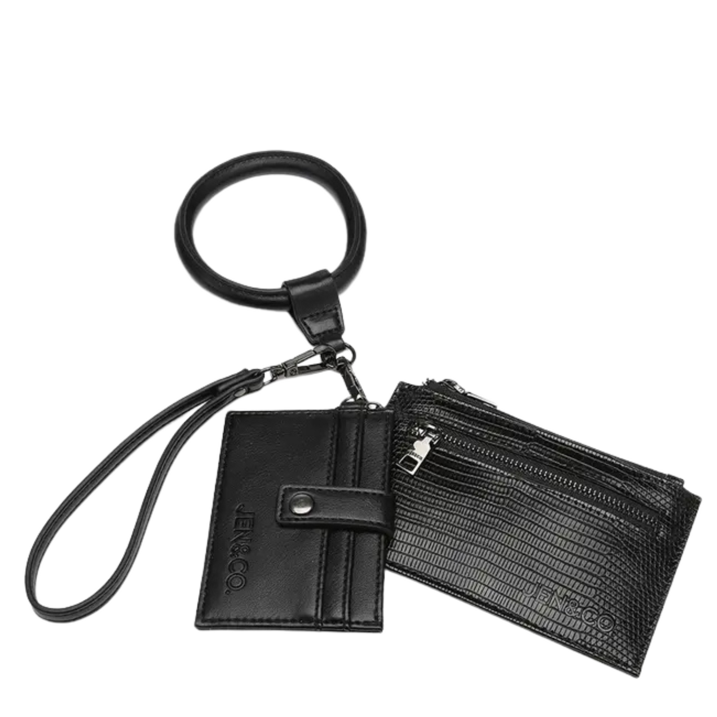 Libby Lizard Wallet Bangle in black