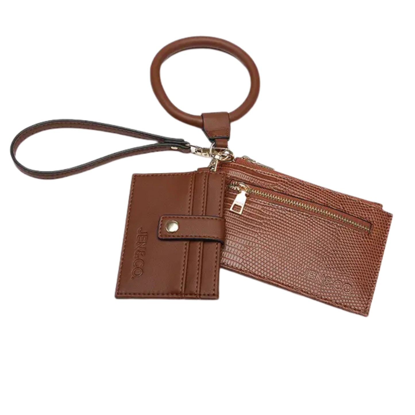 Libby Lizard Wallet Bangle in brown