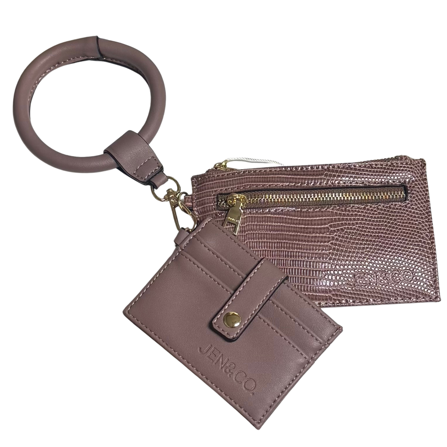 Libby Lizard Wallet Bangle in mauve