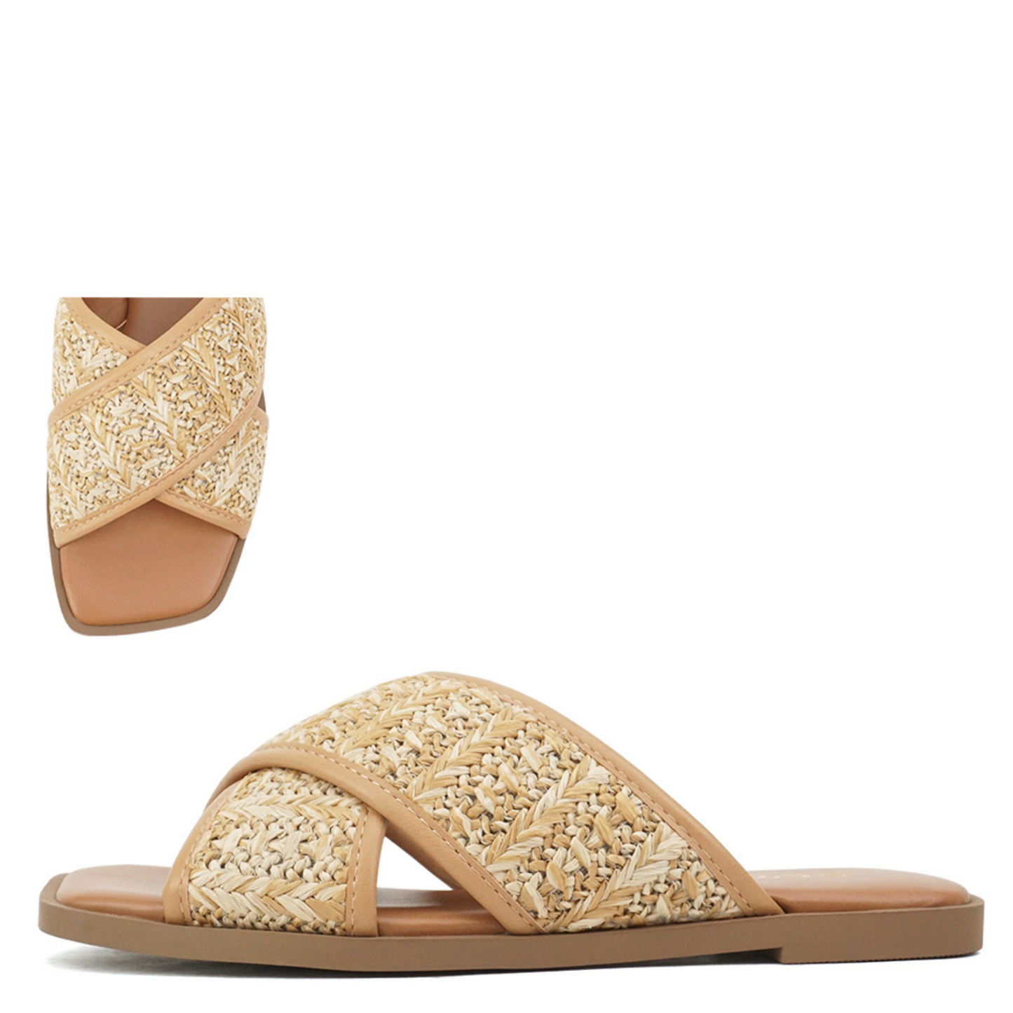 Introducing Mary, the comfortable and stylish sandal from Soda. Perfect for any occasion, its open toe design and flat sole provide a comfortable fit while its beige color adds a touch of elegance. A must-have addition to your shoe collection.