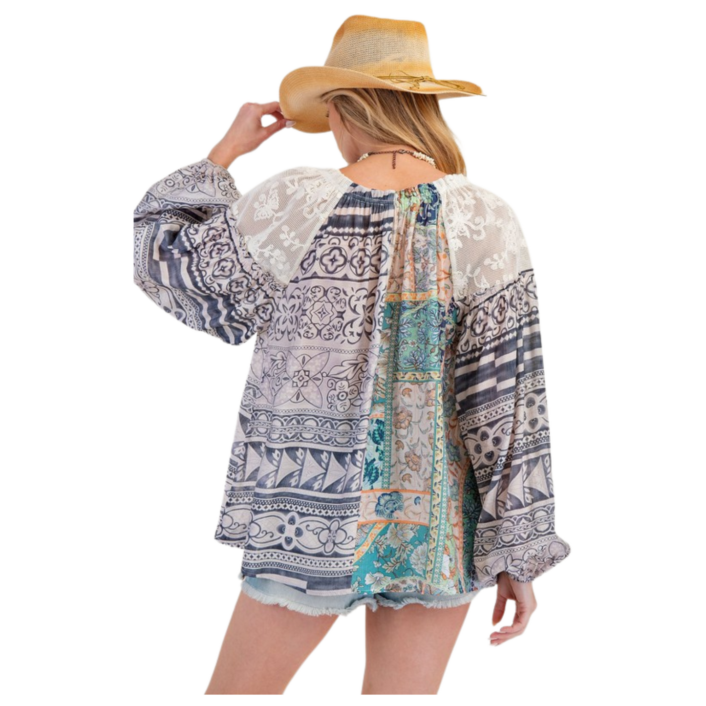 Boost your confidence with the Mix Print Loose Top by Easel. This plus size top features a loose fit and long sleeves, perfect for all-day comfort. The mixed prints add a touch of fun and flair to any outfit. Elevate your wardrobe with this must-have piece from Easel.