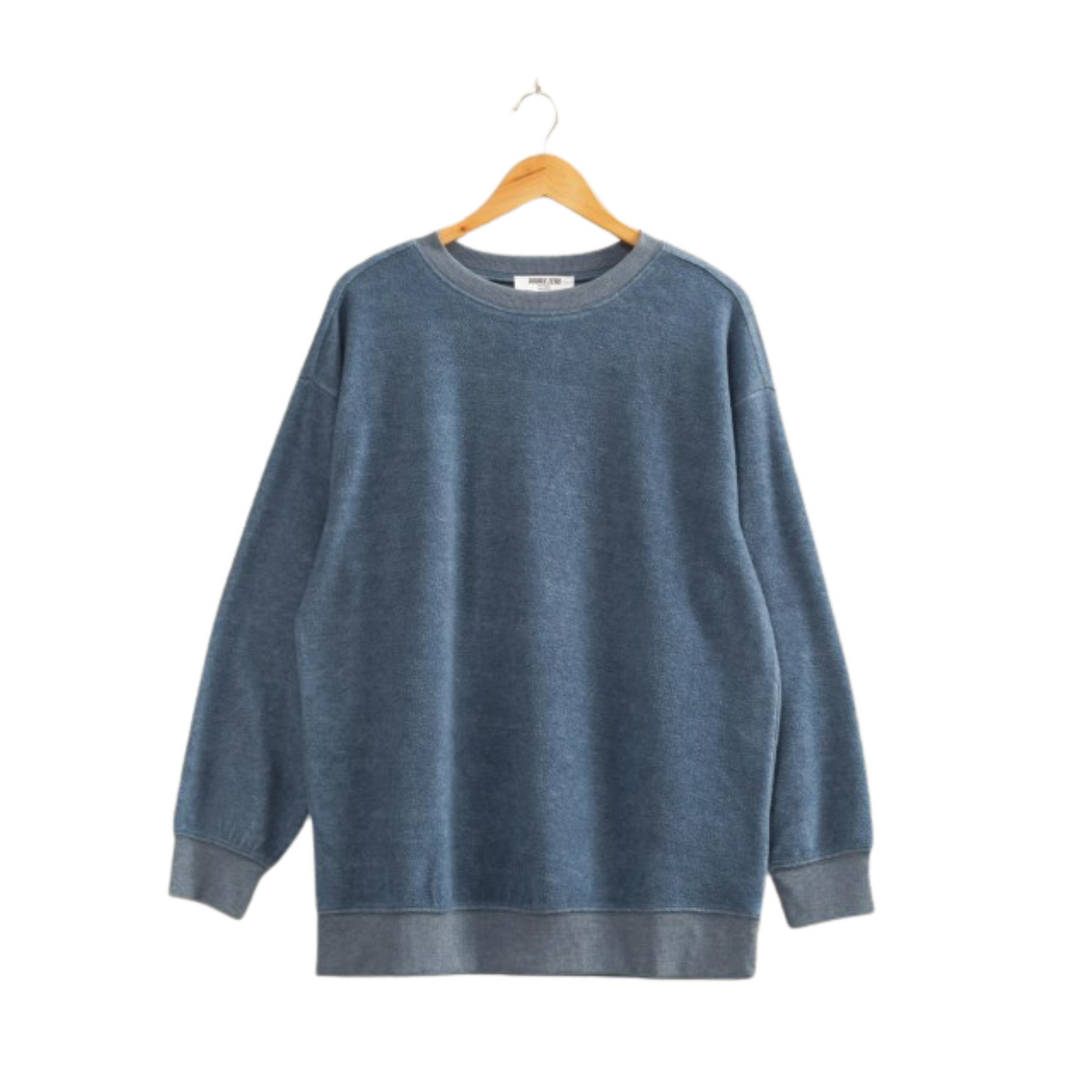 Oversized Crewneck Sweatshirt in dusty navy
