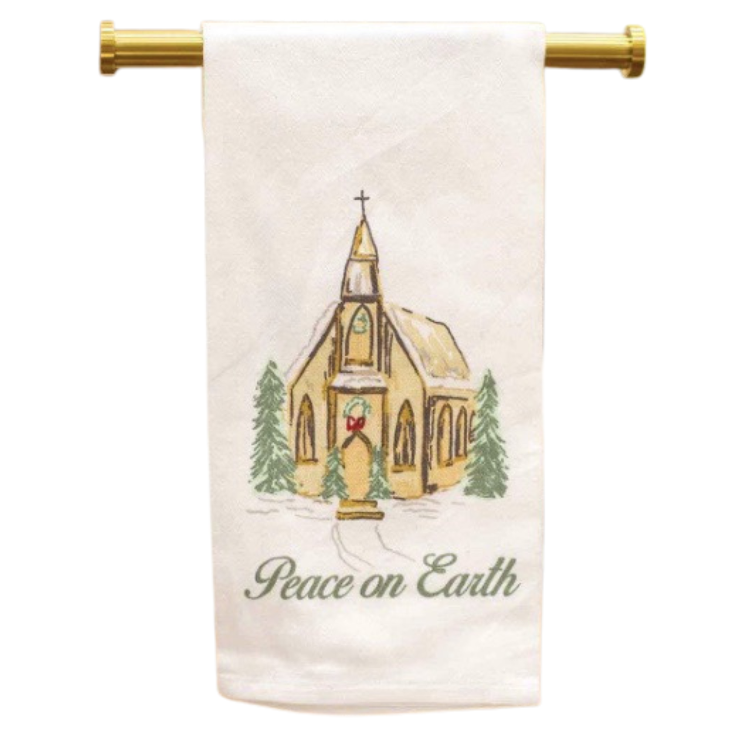 Peace on Earth Christmas hand towel