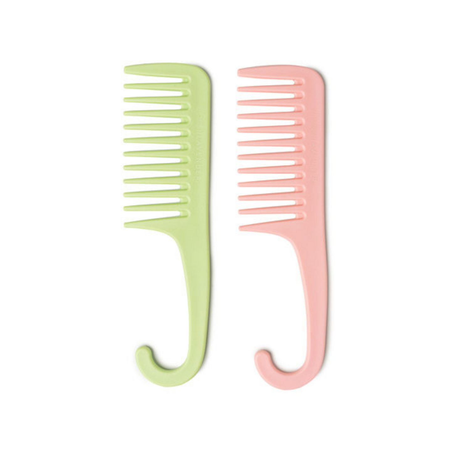Pink and Green detangling comb combo