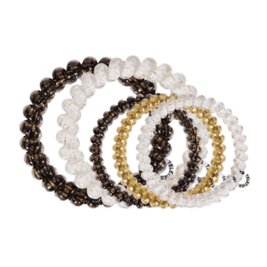 Hold your hair and enhance your style with TELETIES. The strong grip, no rip hair ties that double as a bracelet. Strong, pretty and stylish, TELETIES are designed to withstand everyday demands while taking your look to the next level.