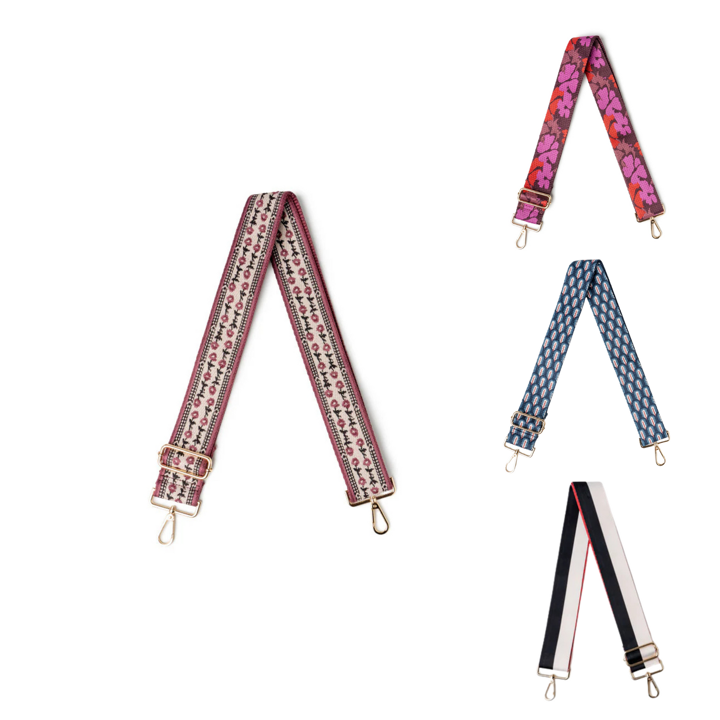 Introducing Kedzie brand Interchangeable Purse Straps, featuring a variety of patterns that allow for versatile style and convenience. Easily switch up your look with these interchangeable straps, perfect for any purse. Experience the freedom and flexibility with Kedzie.