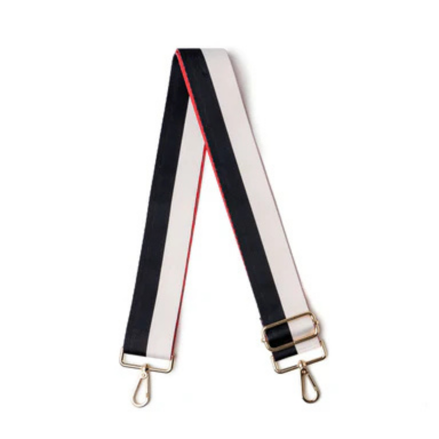 Kedzie interchangeable purse strap in red bottom print