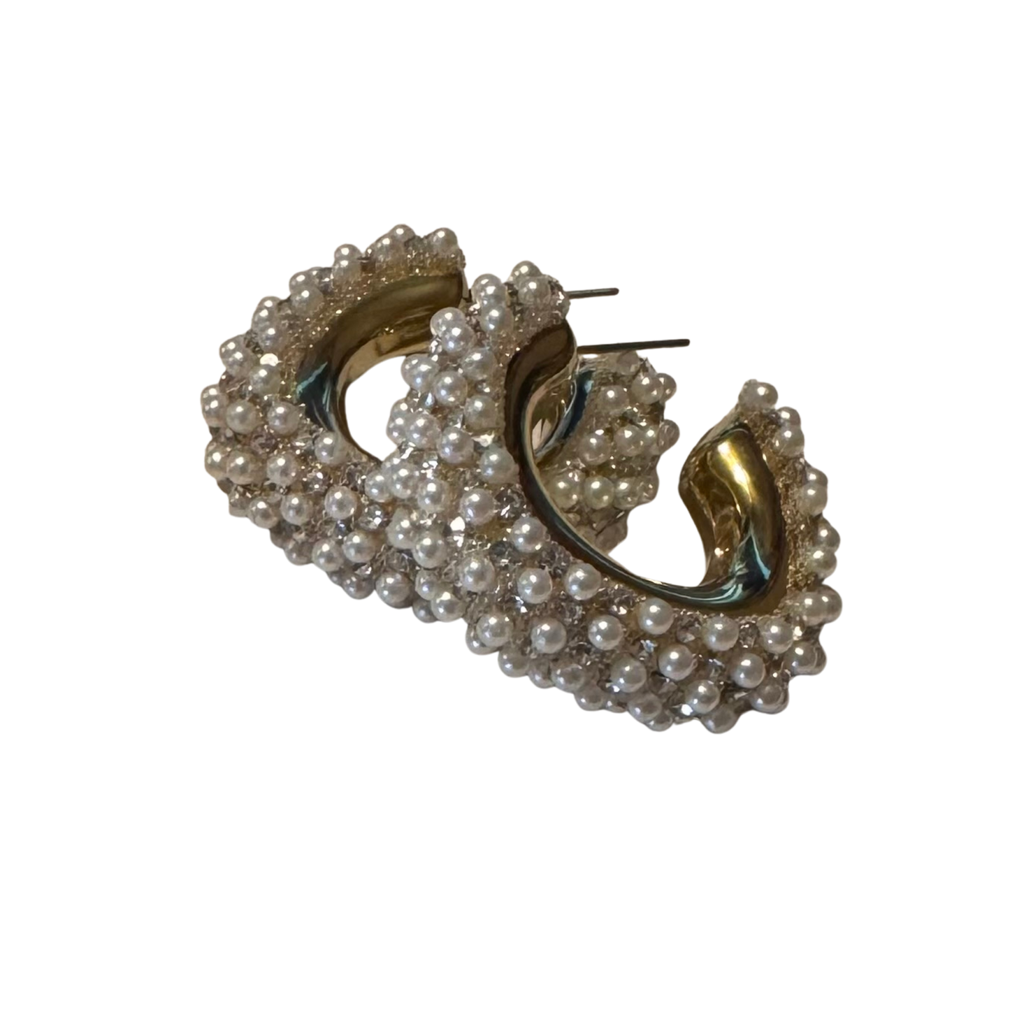 Discover timeless elegance with these Euro Collection hoop earrings, expertly designed with radiant rhinestone and pearl accents. The classic hoop form provides a versatile foundation that complements any complexion and style preference, while the carefully placed gemstone details elevate the piece beyond ordinary jewelry. These earrings showcase the hallmark quality of the Euro Collection, combining traditional craftsmanship with contemporary appeal.