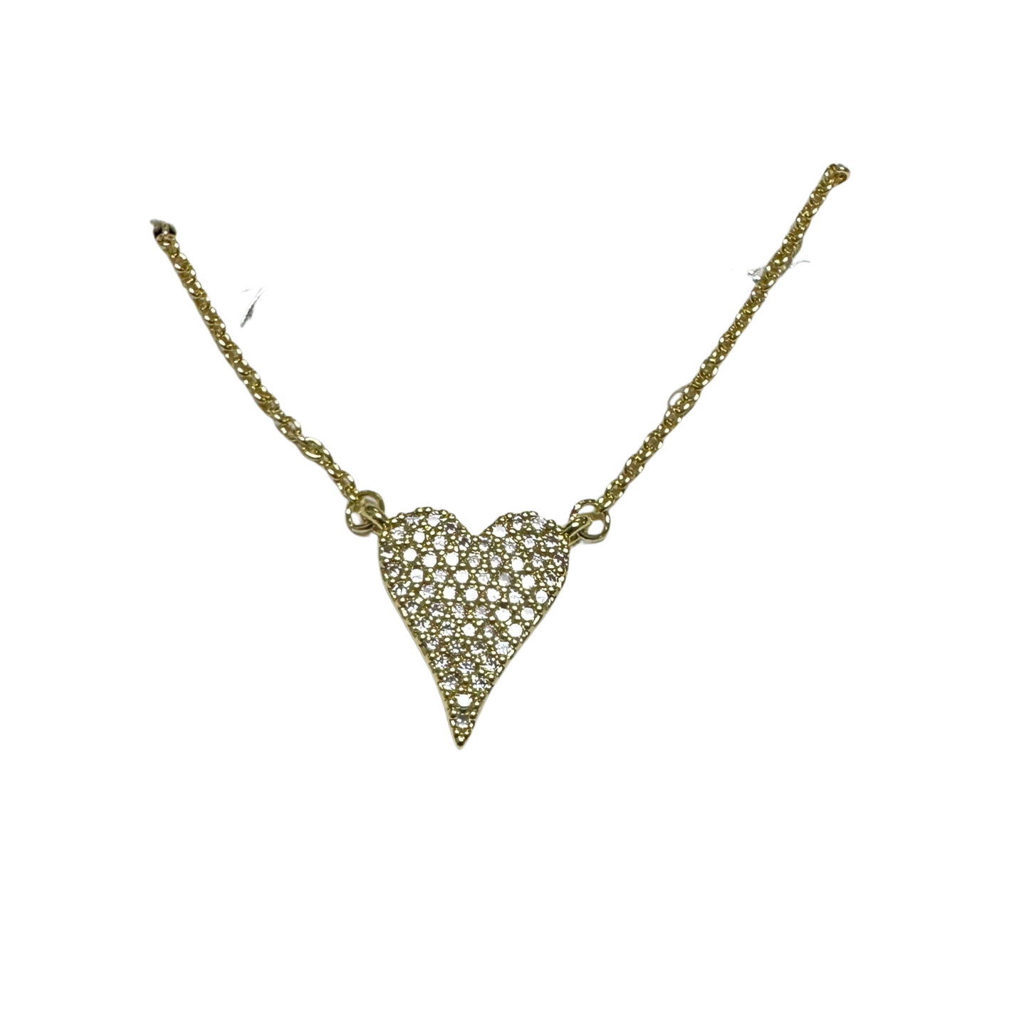 Elevate your everyday elegance with this exquisite heart pendant necklace from Perdido Gems. Crafted in lustrous gold, the delicate design features a charming heart centerpiece adorned with sparkling rhinestone accents that catch the light beautifully. The short length makes it versatile enough to layer or wear solo, offering a refined touch to any outfit. Perfect for those who appreciate timeless jewelry with subtle glamour and sophisticated style.