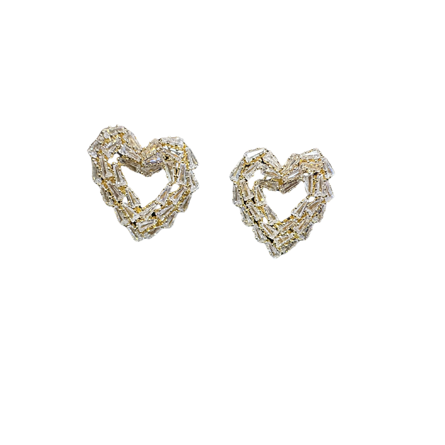 Elevate your everyday elegance with these Perdido Gems rhinestone heart stud earrings. Crafted with a timeless heart silhouette, each earring features sparkling rhinestone accents that catch the light beautifully. The secure stud design ensures comfortable all-day wear, making these versatile pieces perfect for both casual occasions and special events. A sophisticated addition to any jewelry collection.