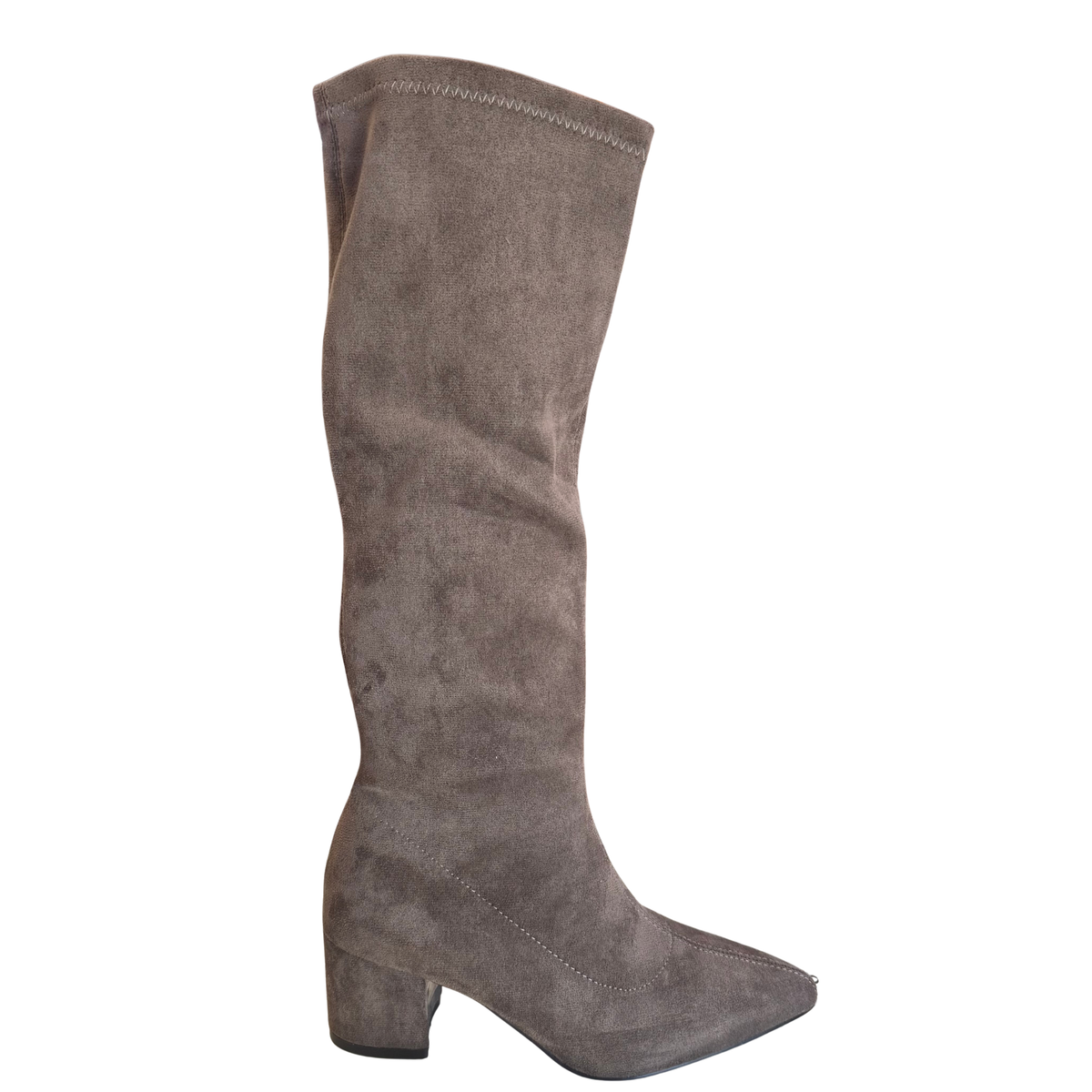 The Riggs tall boot from Good Choice combines comfort and style in luxurious faux suede. This taupe-colored boot features a sleek silhouette perfect for elevating any outfit, from casual weekends to sophisticated evenings. The soft faux suede material offers a premium look while remaining easy to care for. Designed for all-day wear, the Riggs delivers both durability and elegance in a versatile neutral shade that pairs effortlessly with your wardrobe.