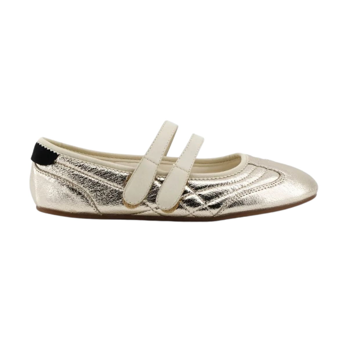 Classic ShuShop Mary Janes in radiant gold with a charming closed-toe silhouette. Perfect for adding a touch of elegance to any outfit, these timeless shoes combine style and comfort for all-day wear. The secure strap and durable construction make them a reliable choice for everyday adventures.