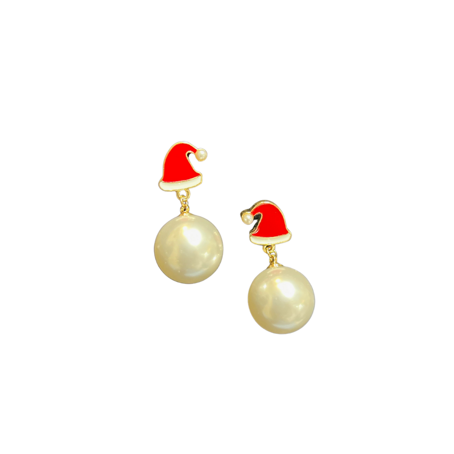  These dangle pearl earrings from Ete add a festive touch to any holiday outfit with their unique santa hat accent. The elegant design and high-quality materials make them a perfect accessory for any occasion. Elevate your style with these statement earrings.
