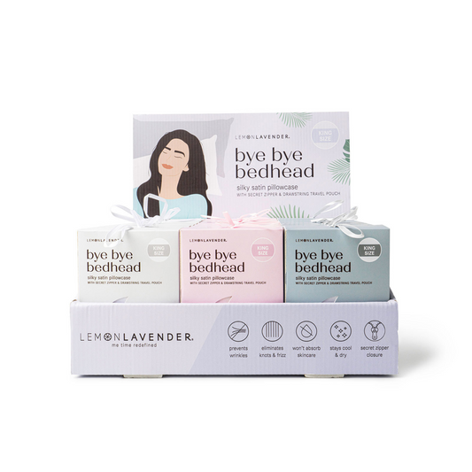 The Bye Bye Bedhead King Size Pillow is perfect for those seeking a comfortable sleep experience. Its king size design (20” x 40”) is large enough to provide ample support, while the super soft satin fabric ensures a plush sleeping experience. The pillow also defends against wrinkles and won’t absorb skincare, eliminating frizz and knots for a smooth look. A secret zippered closure ensures that it stays tucked in tight, and a matching drawstring pouch is included for easy travel.