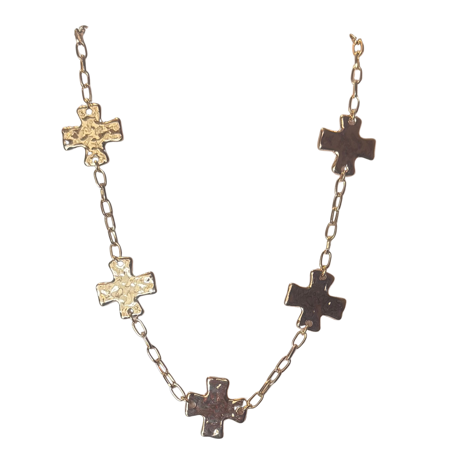 This short necklace showcases elegant gold cross accents that bring a touch of refined spirituality to your collection. Designed by ETE brand, it features a compact silhouette that rests gracefully at the collarbone, making it perfect for layering with other pieces or wearing as a standalone statement. The expert craftsmanship ensures lasting quality, while the timeless design transcends seasonal trends.