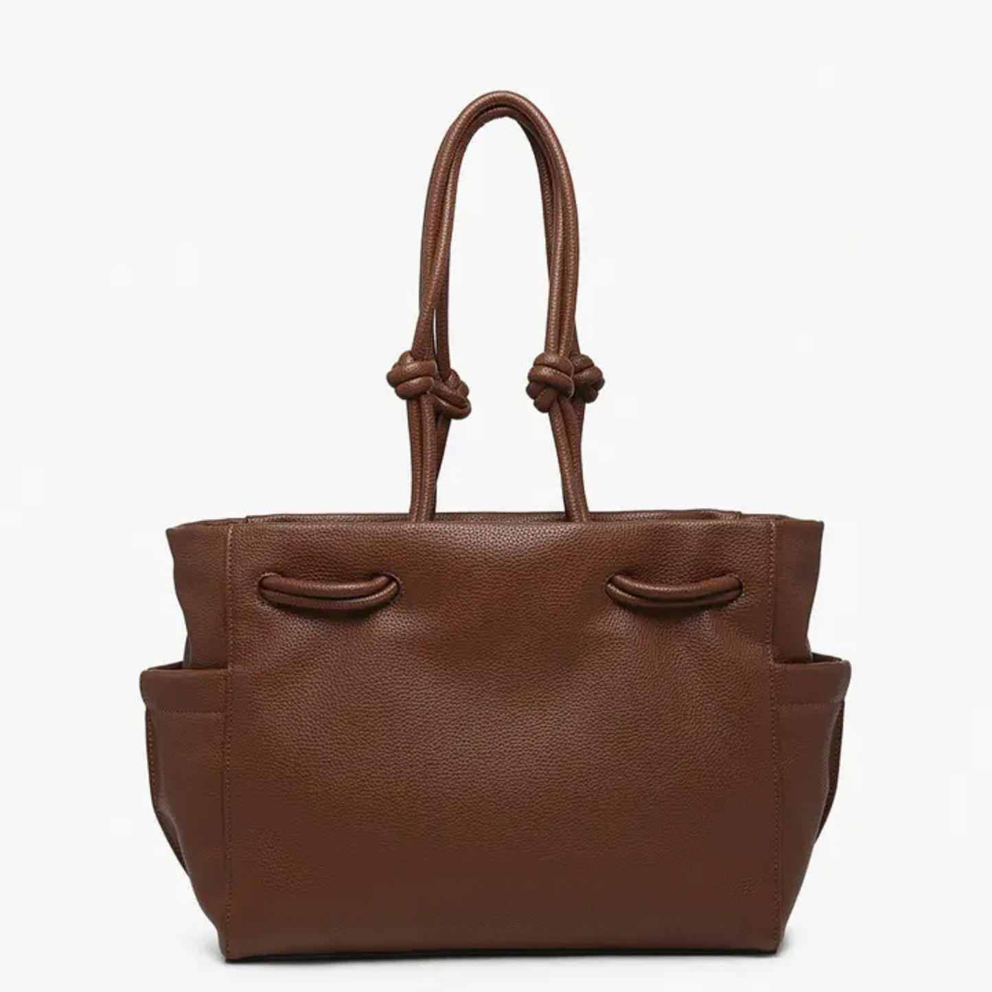 Skyler Knotted Handle tote in brown
