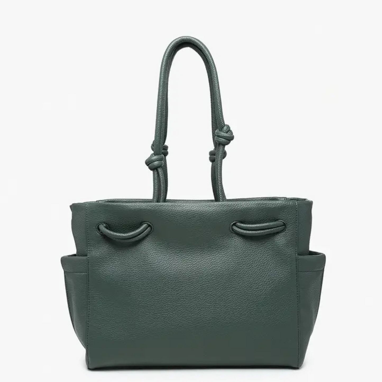 Skyler Knotted Handle tote in Dark Teal